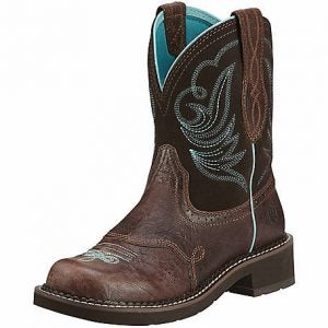 Ariat Women's 8 in. Brown and Turquoise Western Boot