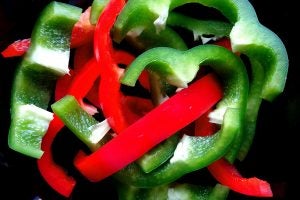 sliced bell peppers