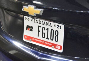 Indiana-farm-bureau-license-plate-car